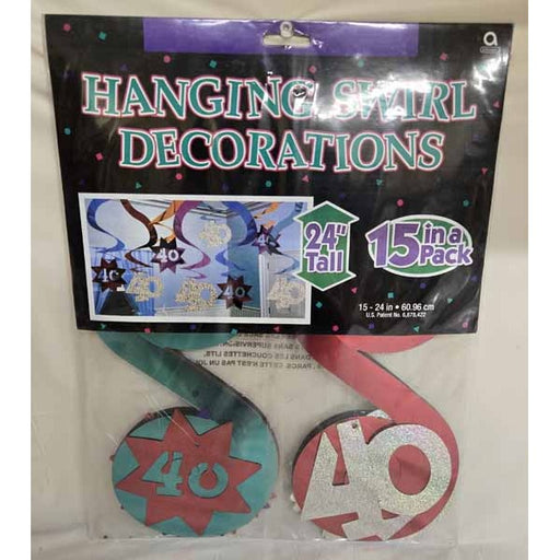 PARTY CONTINUES 40 HANG SWIRL 15PK/6CS