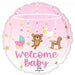 Tiny Treasures Girl 18-Inch Round Foil Balloon