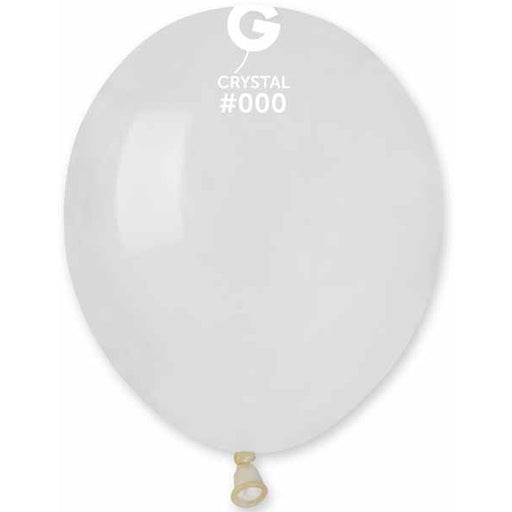 Gemar 5-Inch Crystal Clear Latex Balloons, 100 Count