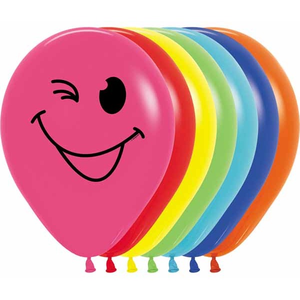 HAPPY FACE ASSORTED 11" SEMPERTEX 50/BG