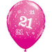 Number 21 All-Around Print 11-Inch Latex Balloons, 50 Pack