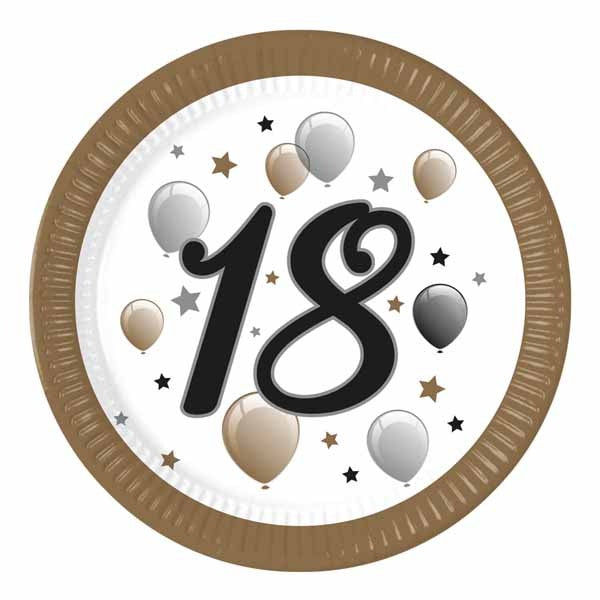 PAPER PLATE 9" 8/PK MILESTONE HBDAY "18"