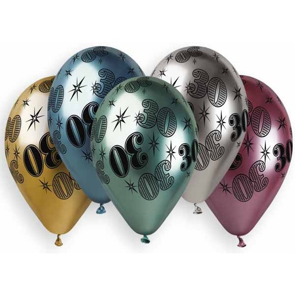 Gemar Cosmic Stars 30 Shiny 13-Inch Latex Balloons, 25-Pack