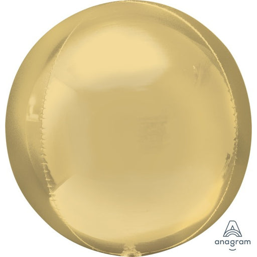 White Gold Orbz Foil Balloon, 16 Inch