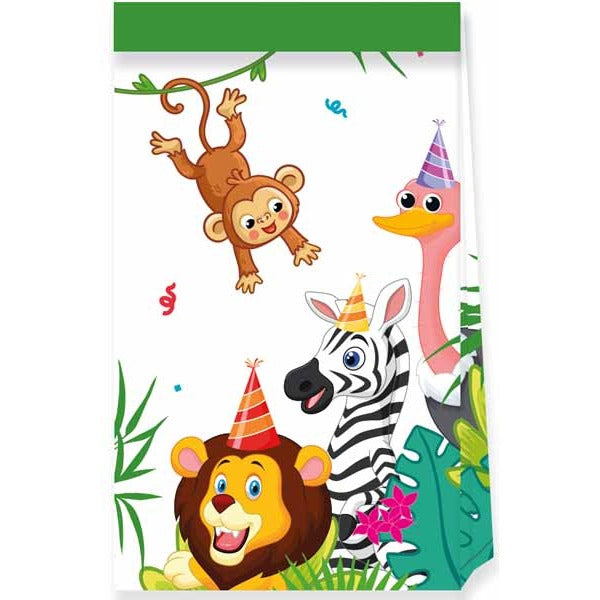 Jungle Balloons Paper Party Bags, 4 Pack