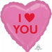 I Heart U Candy Heart 18-Inch Foil Balloon