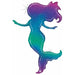 Glitter Mermaid 52-Inch Shaped Foil Balloon
