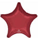 19-Inch Burgundy Star Foil Balloon