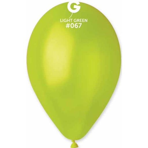 Gemar 12-Inch Metallic Light Green Latex Balloons, 50 Count