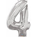 34-Inch Silver Number 4 Balloon