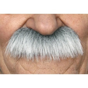 Grey and White Self Adhesive Grandpa Moustache