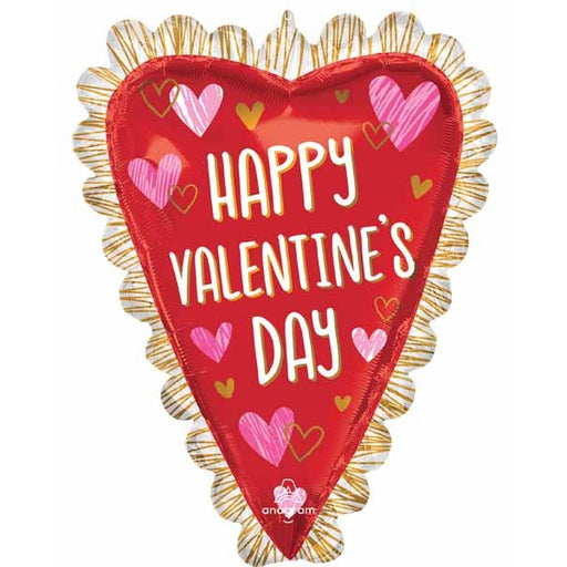 Happy Valentine's Day Sketch Impressions 35-Inch Foil Balloon