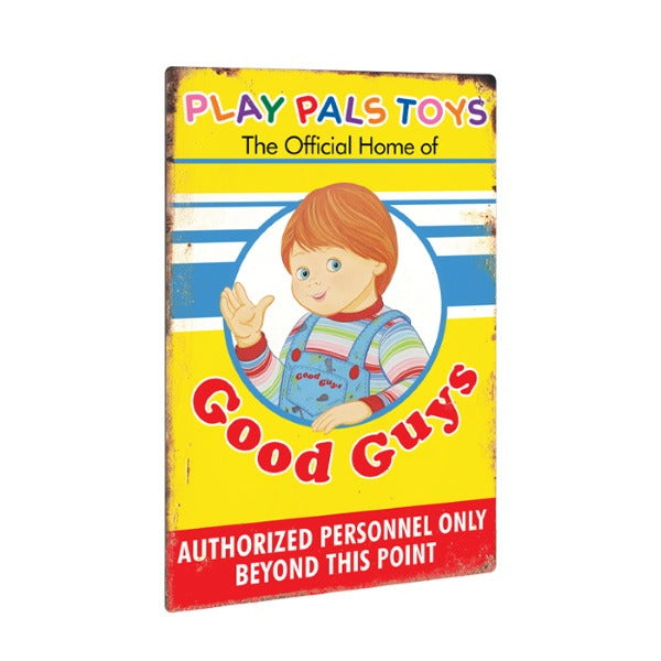 Child's Play Chucky Play Pals Factory Metal Sign