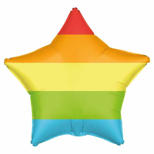 18" Rainbow Star Foil Balloon