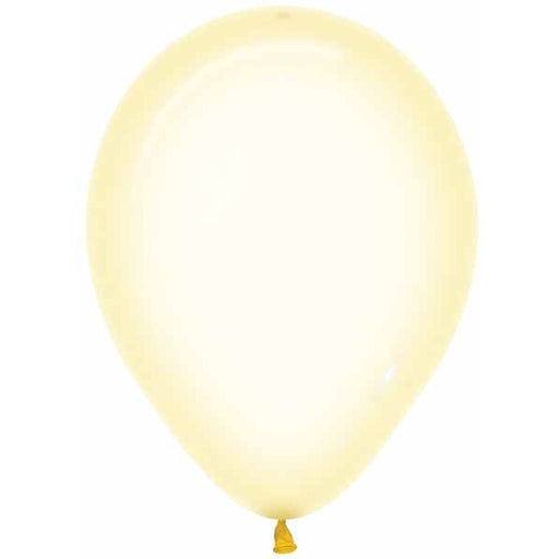Crystal Pastel Yellow 11-Inch Latex Balloons, 100 Count
