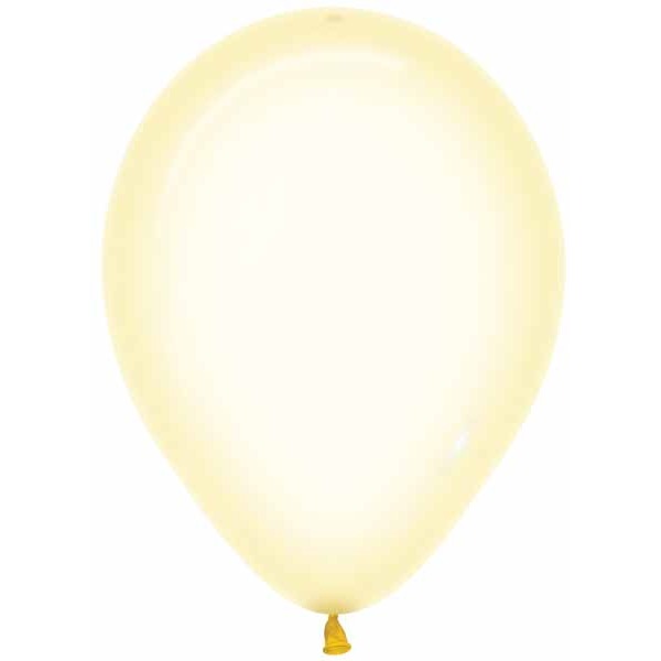 Crystal Pastel Yellow 11-Inch Latex Balloons, 100 Count