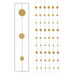 Gold Glitter Dot Stringers, 6 Pack