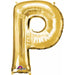 16-Inch Gold Letter P Foil Balloon