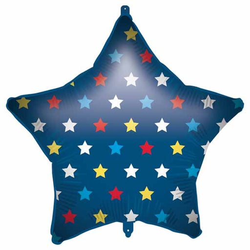 Blue Stars 18-Inch Foil Balloon
