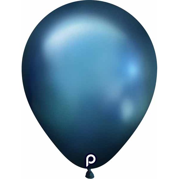 Prima Glam Blue 5-Inch Round Latex Balloons, 100 Count