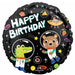 Cosmic Friends Happy Birthday 18-Inch Round Foil Balloon