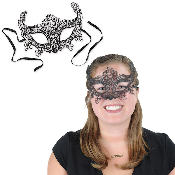 Black Lace Mask, 1 Pack
