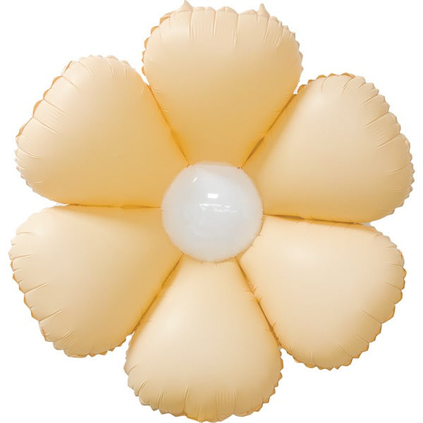 DecoChamp 16-Inch Peach and White Flower Foil Balloons, 4-Pack