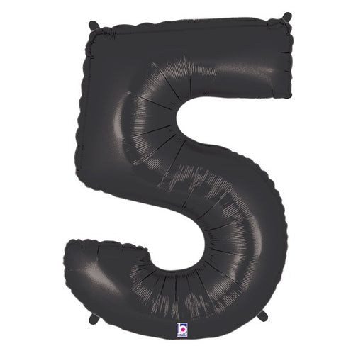 Megaloon Black Number 5 Balloon, 40 Inch