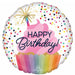 Happy Birthday Confetti Sprinkles 18-Inch Round Foil Balloon