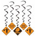 Construction Whirls Hanging Decorations, 5 Pack