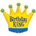 Birthday King 36-Inch Crown-Shaped Foil Balloon