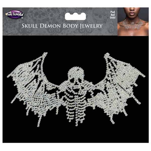 Demon Skull Peel & Stick Body Bling