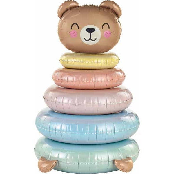 43-Inch Bear Stacker Foil Balloon