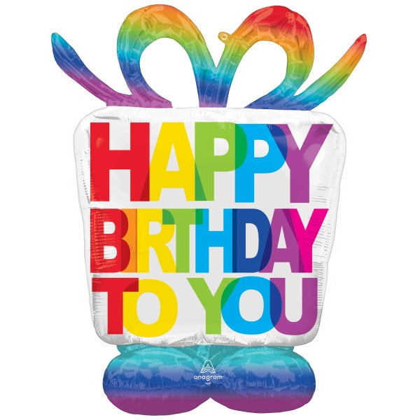 Birthday Present AirLoonz Foil Balloon, 50 Inch