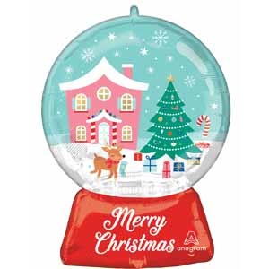 Wonderland Snow Globe 27-Inch Foil Balloon