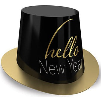Hello New Year Hi-Hat Party Hats, Box of 25