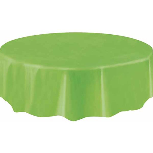 84" ROUND TABLECOVER LIME GREEN 1PK