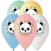 Gemar 13-Inch Multicolour Panda Latex Balloons, 50 Count