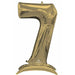 50-Inch White Gold Number 7 Stand-Up Balloon