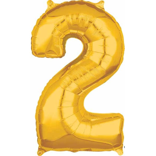 26-Inch Gold Number 2 Balloon