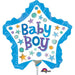Baby Boy Star with Ruffle Mini Foil Balloon
