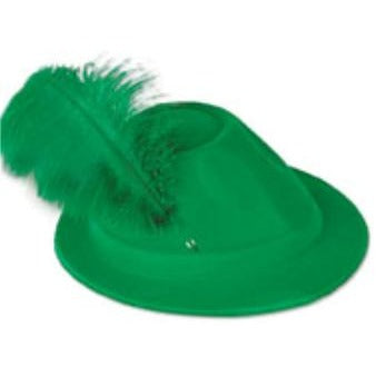 Green Velour Alpine Hat