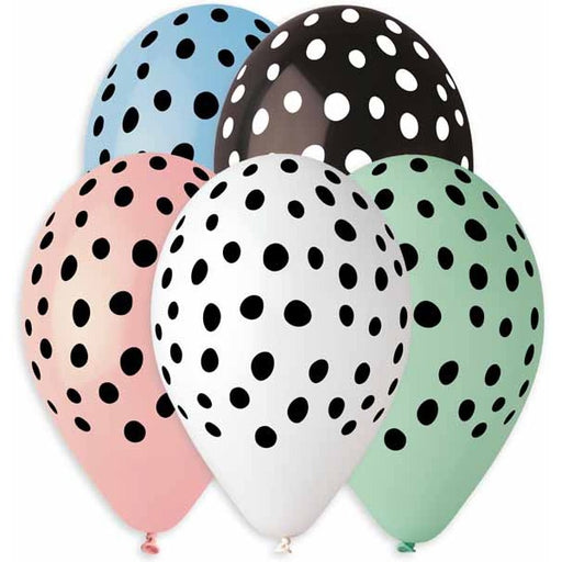 Gemar 13" Panda Spots Printed Latex Balloons, 50 Count