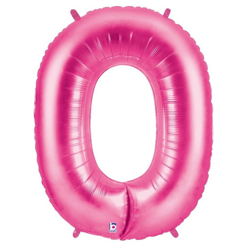 Megaloon Pink Number 0 Balloon, 40 Inch