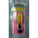 Number 1 Molded Cake Candle, 2 Inch