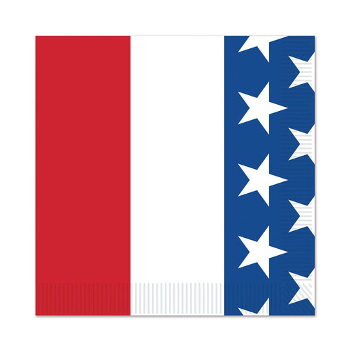 Patriotic 2-Ply Beverage Napkins, 16 Count