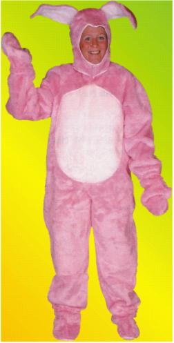 PINK BUNNY SUIT CHILD SIZE