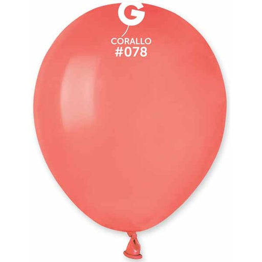 Gemar 5 Inch Coral #078 Latex Balloons, 100 Count