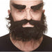 Black Self-Adhesive Moustache, Beard and Eyebrow Costume Set