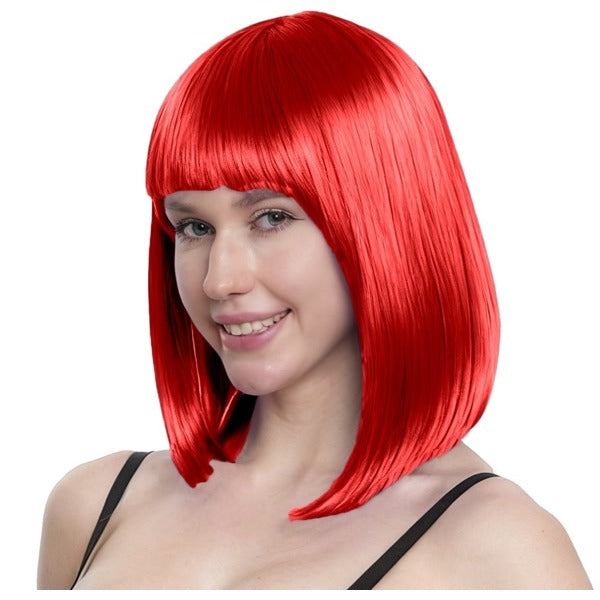 Red Long Bob Costume Wig